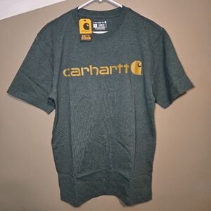 Carhartt Men's K195 Loose Fit Heavyweight Logo Graphic Size Small Balsam Heather